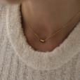 Srebrny naszyjnik pr.925 pozłacany choker z serduszkiem