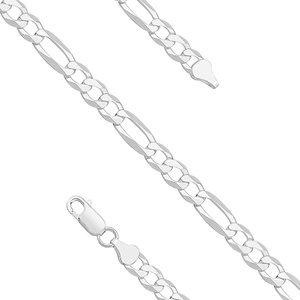 Bransoletka diamentowana figaro płaskie pr. 925 Ø 140