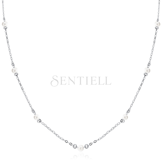Srebrny choker pr.925 z perłami