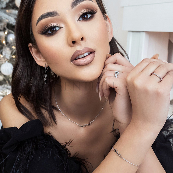 Srebrny naszyjnik pr.925 - liście