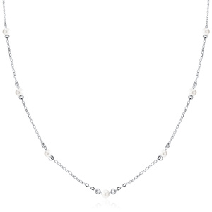 Srebrny choker pr.925 z perłami