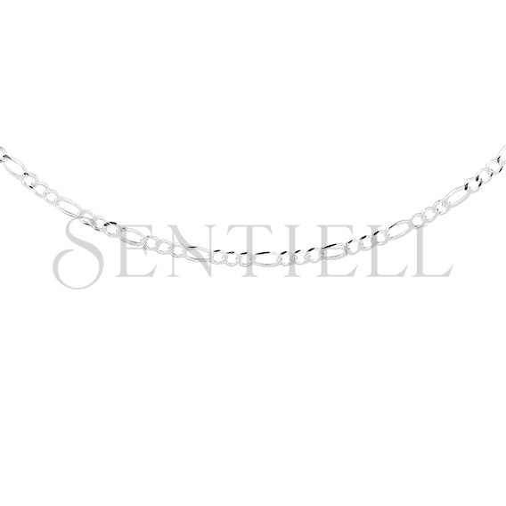 Łańcuszek diamentowany figaro płaskie pr. 925 Ø 050