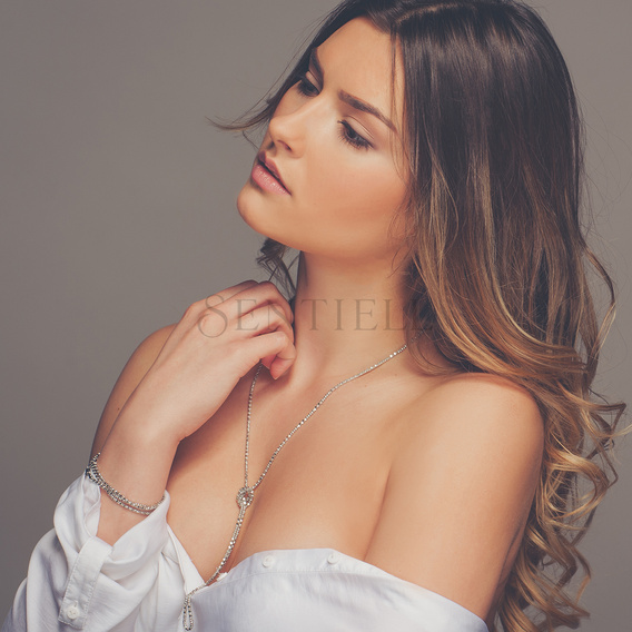 Bransoletka srebrna 925 coreana
