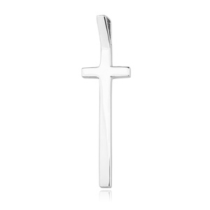 Srebrny pr. 925 krzyżyk o smukłym profilu 42 x 12 mm