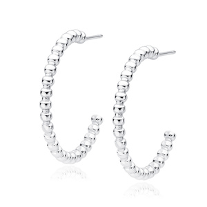 Srebrne kolczyki pr.925 kółka  z kuleczkami