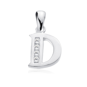 Srebrna zawieszka pr.925 literka D