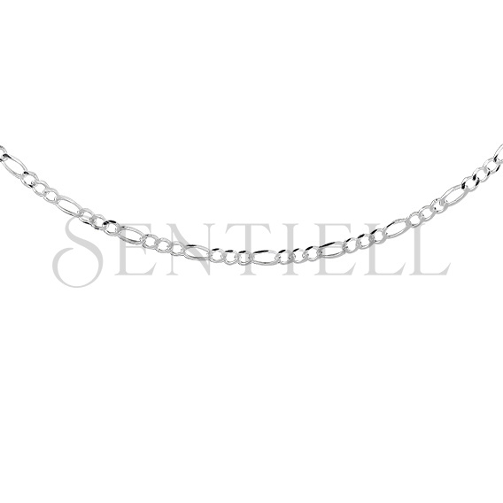 Łańcuszek diamentowany figaro płaskie pr. 925 Ø 060 rodowany