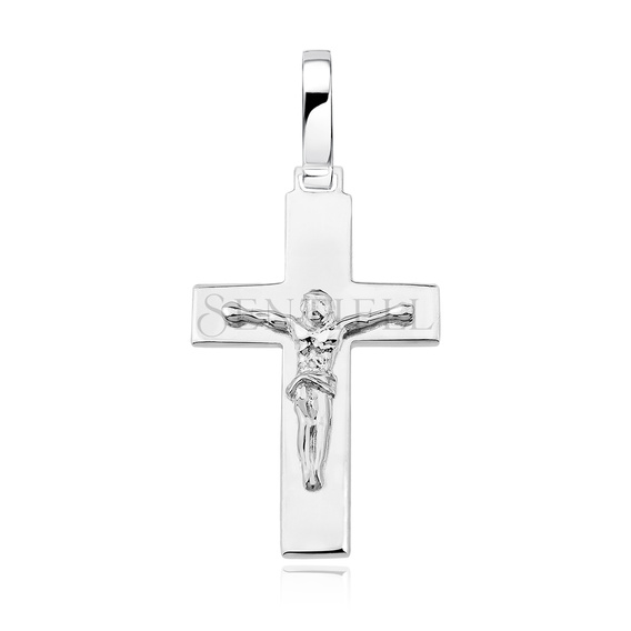 Srebrny pr. 925 krzyżyk w wysokim połysku 41 x 19 mm