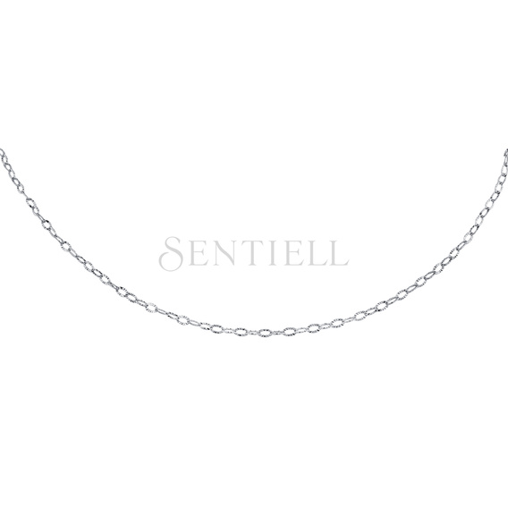 Srebrny łańcuszek Dropstar ozdobny rodowany