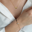 Srebrny naszyjnik pr.925 pozłacany choker z serduszkiem
