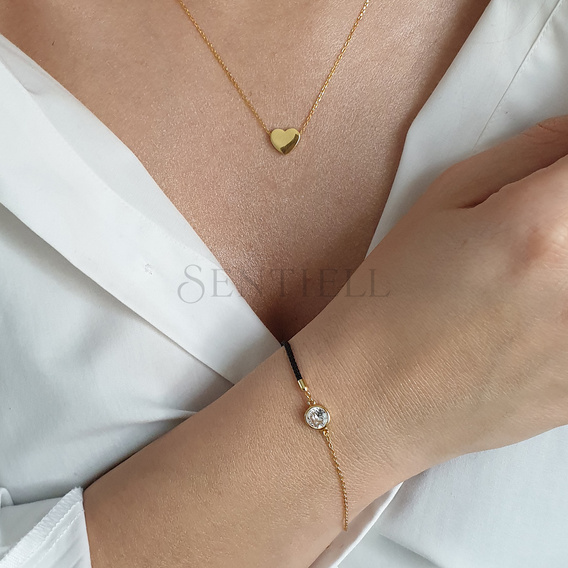 Srebrny naszyjnik pr.925 pozłacany choker z serduszkiem