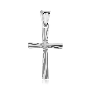 Srebrny (pr.925) krzyżyk diamentowany