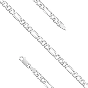 Bransoletka diamentowana figaro płaskie pr. 925 Ø 100 